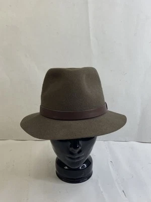 Vintage Country Gentleman Fedora Hat Mens Medium Wool Cowboy Western Brown - Image 1 of 4