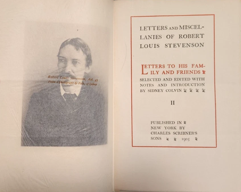 1905 Robert Louis Stevenson Selected Letters to Family Friends Sidney Colvin #24 - Image 1 of 4