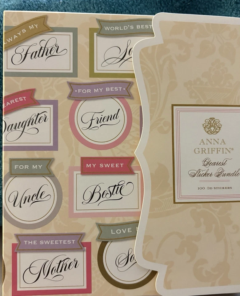 Anna Griffin Dearest Sticker Bundle, 100 3 D Stickers, Cards or Scrapbooking - Image 1 of 3