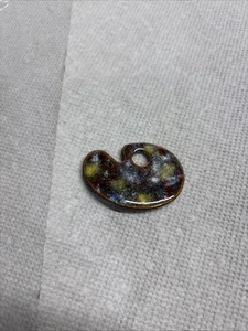 Klassische Vintage MATISSE / RENOIR Emaille auf Kupfer Künstler Palette Pin - Bild 1 von 4