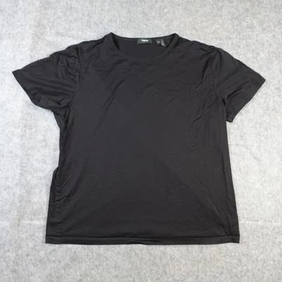 Camisa Theory Para Hombre Extra Grande Precisa Camiseta Lujo Algodón Negra Manga Corta Crew Foto 1 de 4