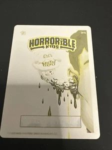 Horrorible Kids Series 9 #291b yellow Printing Plate Brain Damage GPK Pingatore - Picture 1 of 3