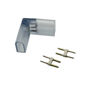 40Pcs Splice L Shape Connector + 80Pcs Pins for 8mm x 17mm LED Lights Strip Rope - Picture 1 of 12