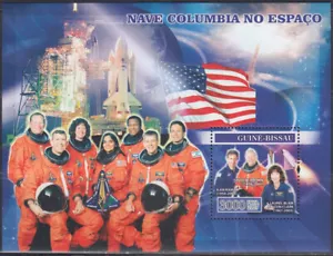 GUINEA-BISSAU  # 025 (Listed in MIchel) MNH S/S - COLUMBIA SHUTTLE DISASTER - Picture 1 of 1