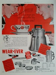 2 Vintage 1950 Wear Ever Print Ad Ephemera Art Decor New Kensington, PA - Picture 1 of 2