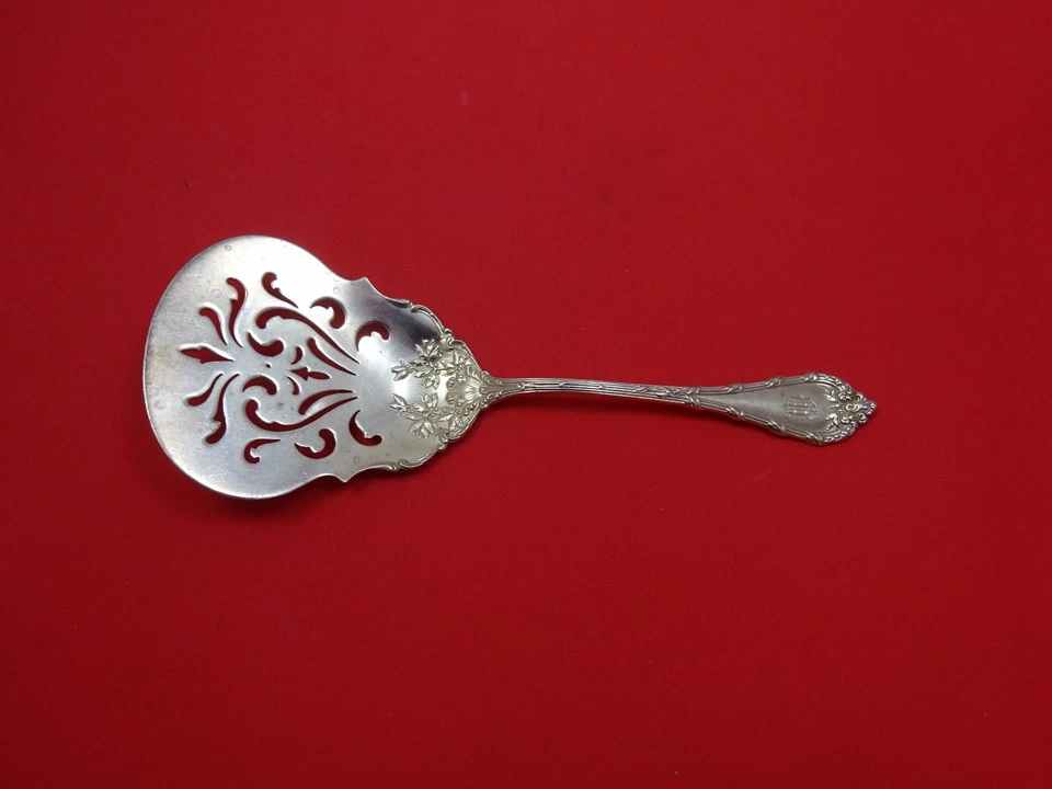 Servidor de tomate Madame Royale de Durgin de plata esterlina original 8 3/8" reliquia Foto 1 de 1