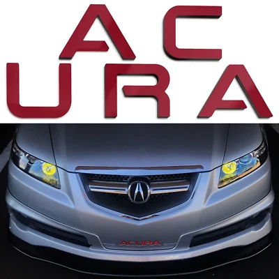 Красный поднятые пластиковые буквы вставки Acura TL 2004-2008 передний бампер - Изображение 1 из 2