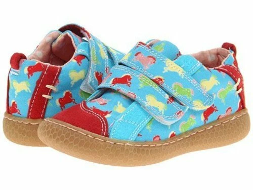 Nuevos Zapatos LIVIE & LUCA Caballos Poni Bernal Rojo Azul 6 Difícil de Encontrar! Foto 1 de 1