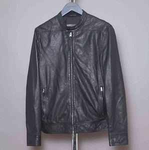 ALL SAINTS Leather Jacket MEDIUM Black Mens Biker Bomber COLT Rare Celebrity M - Picture 1 of 23