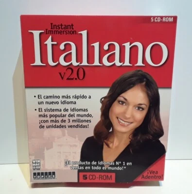 Instant Immersion ITALIANO v2.0 SPANISH VERSION 5 CD-ROM Espanol Set Window Mac - Image 1 of 4
