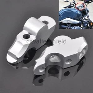 Silver Grip Handlebar Riser Mount Higher Extend Adapter For BMW R NINE T 14-2018 - Picture 1 of 11