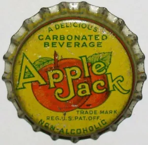Vintage soda pop bottle cap APPLE JACK apples pictured Miami Florida cork lined - Picture 1 of 2