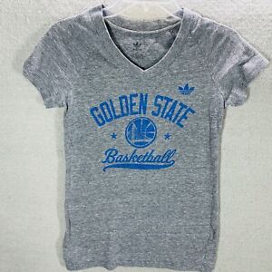 Golden State Warriors Women T-Shirt Gray Medium Logo NBA Short Sleeve Tee