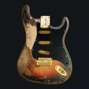 FRANCHIN Mercury guitar body SRV #1 REPLICA Sunburst Relic S-type *MADE TO ORDER - Picture 1 of 14