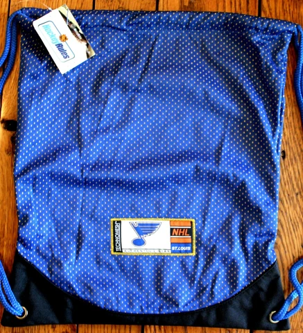 ST LOUIS BLUES CINCH DRAWSTRING BACKPACK BACKSACK WITH CORD GYM BAG NWT TOTE BAG Cover