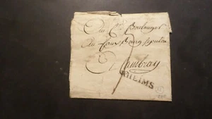 FRANCE, ANCIENNE MARQUE POSTALE REIMS PRECURSEUR FRAGMENT de LETTRE CLASSIQUE - Imagen 1 de 3