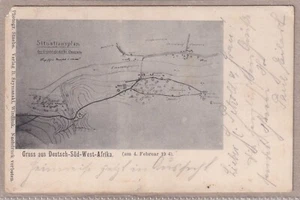 AK Deutsch-Südwestafrika - Situationsplan Gefechtsfeld bei Omaruru -Herero-Auf. - Bild 1 von 2