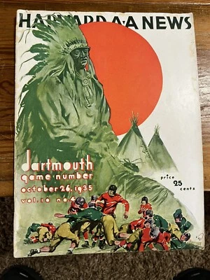 1935 Harvard vs Dartmouth football program/JOSEPH P. KENNEDY JR. Pictured!! - Image 1 of 4