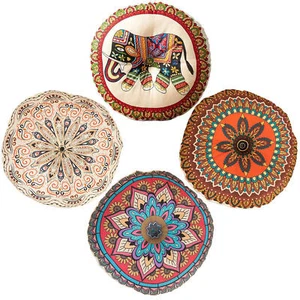 1Pc 40cm Thick Round Futon Cushions Bohemian Style Double-sided Mats - Picture 1 of 12