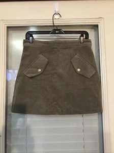 Ashley Mason Women’s Size L Olive Green 100% Cotton Skirt NWT - Picture 1 of 6