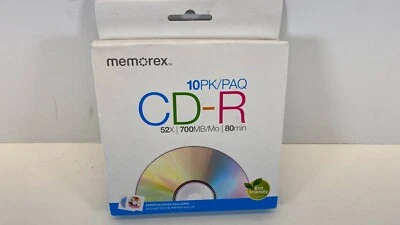 Memorex CD-R Discs 52x 10 pk New In Box - Image 1 of 4