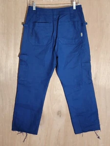 ikea carpenter cargo workwear pants womens 26x26 straight E cut off hem blue - Picture 1 of 10