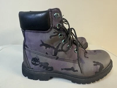 Timberland A25E3 A3940 женщин США размер 7,5 фиолетовый камуфляж ботинки 6» первоклассная ткань - Изображение 1 из 4