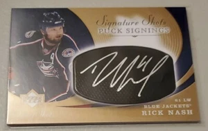 2007-08 Upper Deck Sweet Shots Signature Puck Signings Rick Nash Auto Blue Jackt - Picture 1 of 3