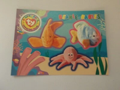 Ty Beanie Babies Official Club "THE OCEAN 2" #4 Sticker Trading Card 1999 - Image 1 of 2