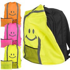 Regenschutz für Schulranzen Rucksack Schutzhülle Reflektor Überzug Hülle Smiley