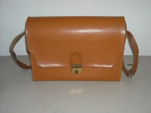 Vintage große unbekannte Transistorradio Tasche ?? Braune Leder Umhängetasche - Bild 1 von 14