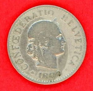 SWITZERLAND 10 RAPPEN 1899 KM # 27 VG-F. - Picture 1 of 2