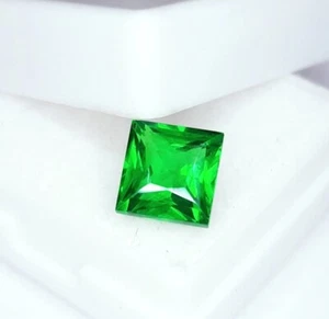 Gema de piedra preciosa suelta de corte princesa certificada granate verde tsavorita natural de 3,82 quilates - Imagen 1 de 10