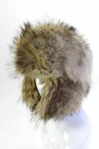 Sombrero de Invierno Coach Piel de Coyote Beige Ushanka Trapper Hecho en EE. UU. Talla Única - Imagen 1 de 9