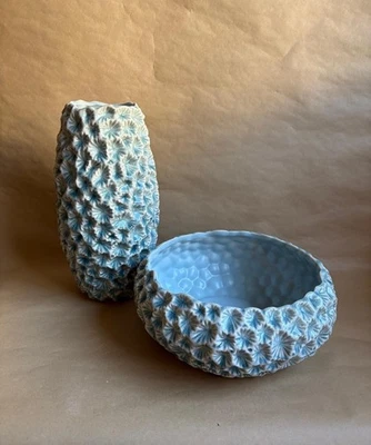 ITALIENISCHE DESIGNERVASE CHAKRA VASE PFLANZSCHALE GLASIERTE KERAMIK - Bild 1 von 2