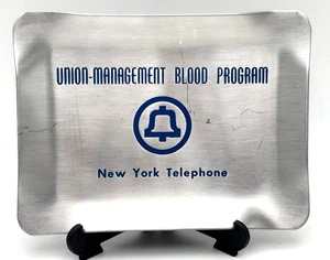 Vintage New York Telephone Ashtray, Trinket Dish or Tray Metal Union Management - Picture 1 of 8