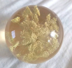 Blumenkonservierung Werkstatt Briefbeschwerer Trockenblumen Plexiglas - Bild 1 von 9