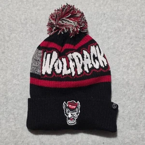 NC State Wolfpack Beanie Hat OS Cuffed Pom New NCAA Zephyr - Picture 1 of 8