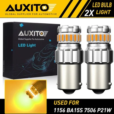 Anti Hyper Flash 1156 7506 Ámbar Trasero LED Señal de Giro Bombilla Super Brillante ED Foto 1 de 4