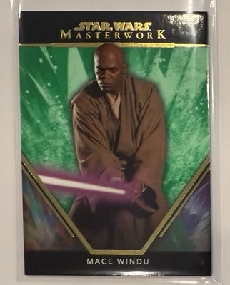 2024 Topps Star Wars Masterwork Mace Windu Green /99 #41 - Image 1 of 3