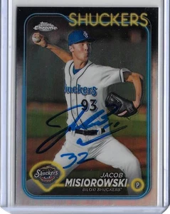 Jacob Misiorowski Autographed 2024 Topps Pro Debut Chrome REFRACTOR PDC171 RC - Picture 1 of 5