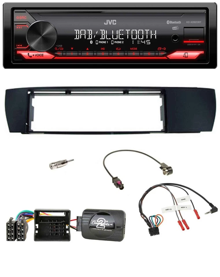 JVC Bluetooth USB DAB Lenkrad Autoradio für BMW X3 04-10 E83 seitlich - Bild 1 von 4