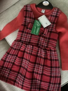 Schottenkaro Pullover und Pinnafore Alter 2-3 Jahre Neu Mit Etikett - Bild 1 von 11