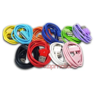 3FT USB SYNC POWER CHARGER 10X COLOR CABLE IPHONE IPOD TOUCH CLASSIC NANO IPAD - Bild 1 von 1