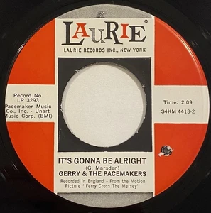 Gerry & The Pacemakers – It's Gonna Be Alright / Skinny Minnie – Laurie – 45 RPM - Picture 1 of 4
