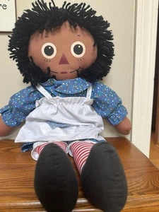 Vintage 1994 Black RAGGEDY ANN 22" Doll by PLAYSKOOL 70676 - Picture 1 of 11