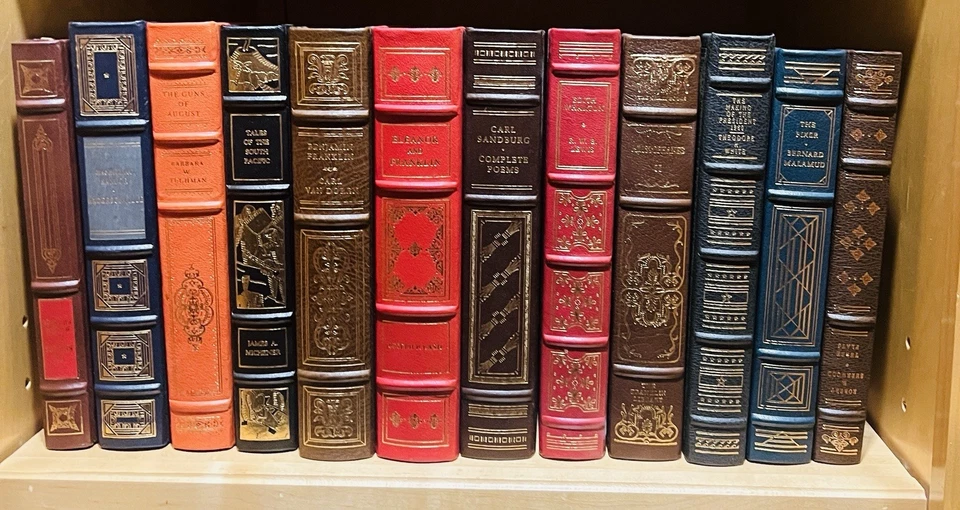 FRANKLIN LIBRARY Leather Bound Books Unread Decor Collectible Hardcover Lot x12 Foto 1 de 4