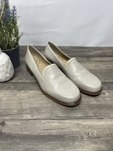 Mocasines Rockport Comfort DMSX de cuero crema para mujer talla 9,5 M sin cordones - Imagen 1 de 8