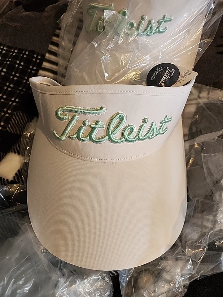 Titleist Womens Sundrop Visor White/Sea Grass Golf Hat/Cap OSFM (Closeout)