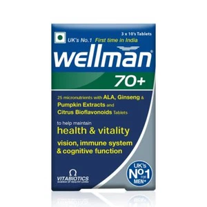 Wellman 70+ - Integratori per la salute (30 nutrienti) - 30 compresse lunga scadenza - Foto 1 di 4